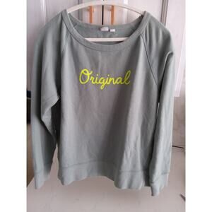 Gap vintage crew neck. Original graphic wording. Sage green. Y2K. Sorority vibe